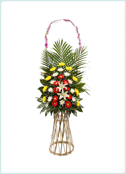 H06单层花篮 90元(图1)